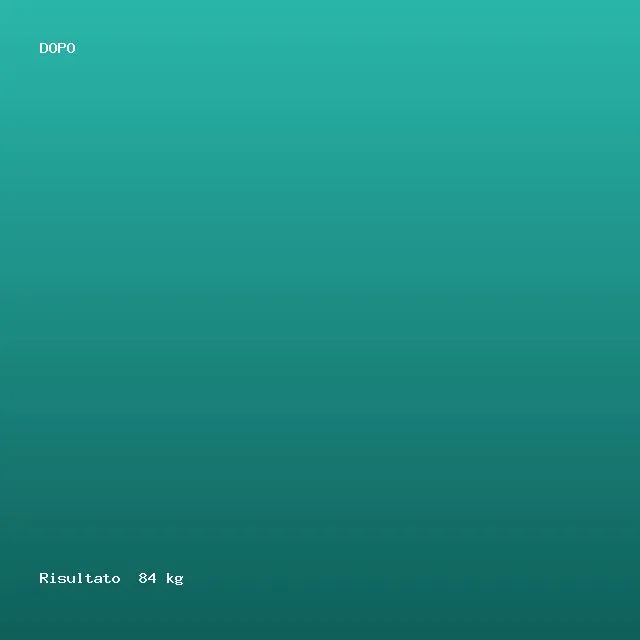 Dopo · -8 kg in 10 mesi